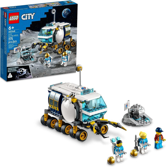 LEGO City Lunar Roving Vehicle 60348 Outer Space Toy, NASA Inspired Set for Kids 6 Plus Years Old with 3 Astronaut Minifigures
