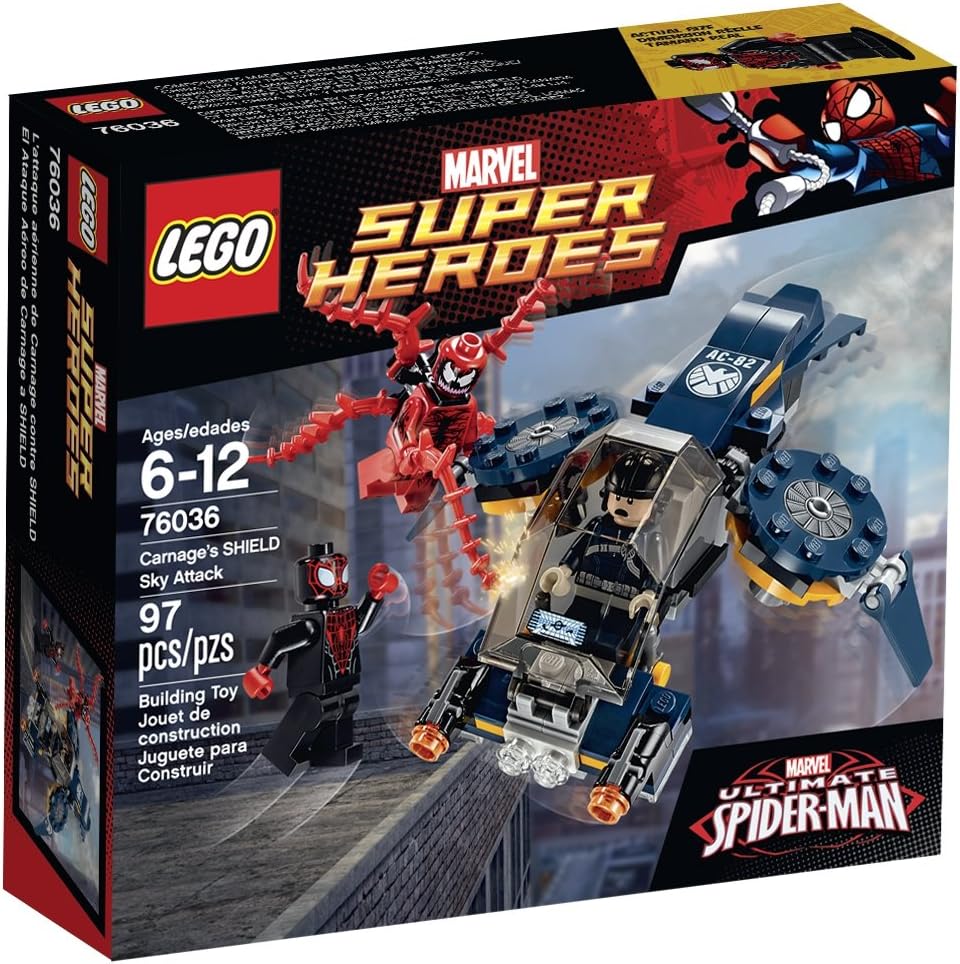 (Damaged) LEGO Super Heroes 76036 Carnage's Shield Sky Attack Building Kit